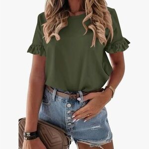 Ruffle Sleeve Women's Top